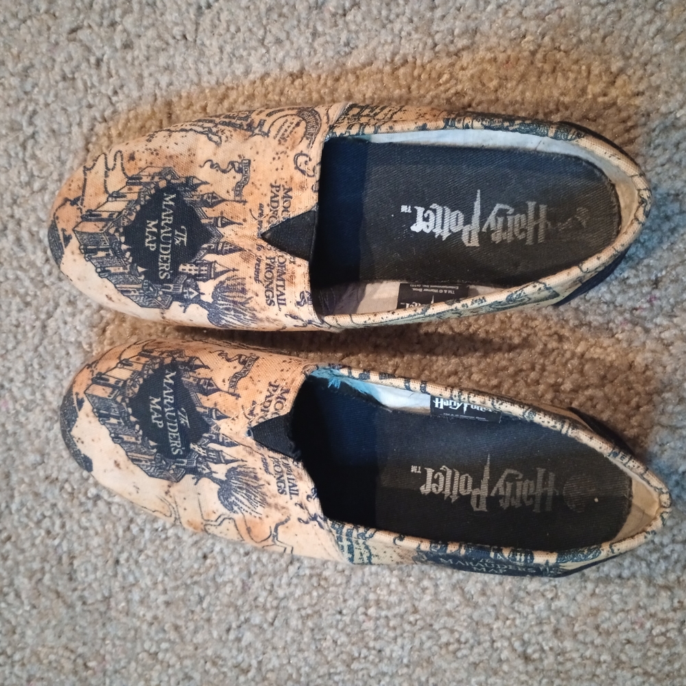 Warner Bros. Harry Potter Beige and Black Slip-Ons